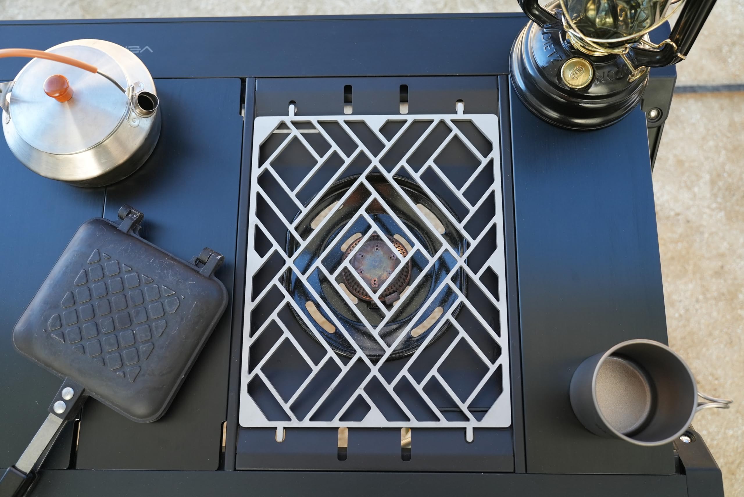 GRANDOOR Flat Burner Trivet, Stainless Steel, Top Plate, Iron Plate, Trivet for Flat Burner