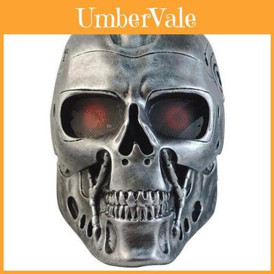 Silver And Copper Dc-10 Terminator Mask For Halloween Costume Party And Role Play