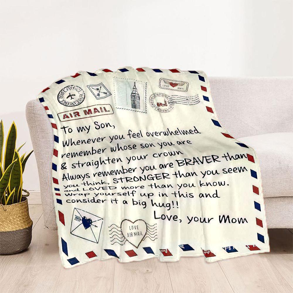 Love Letter To Son Blankets are suitable for living rooms,making them an ideal choice for outdoor travel and gifts.