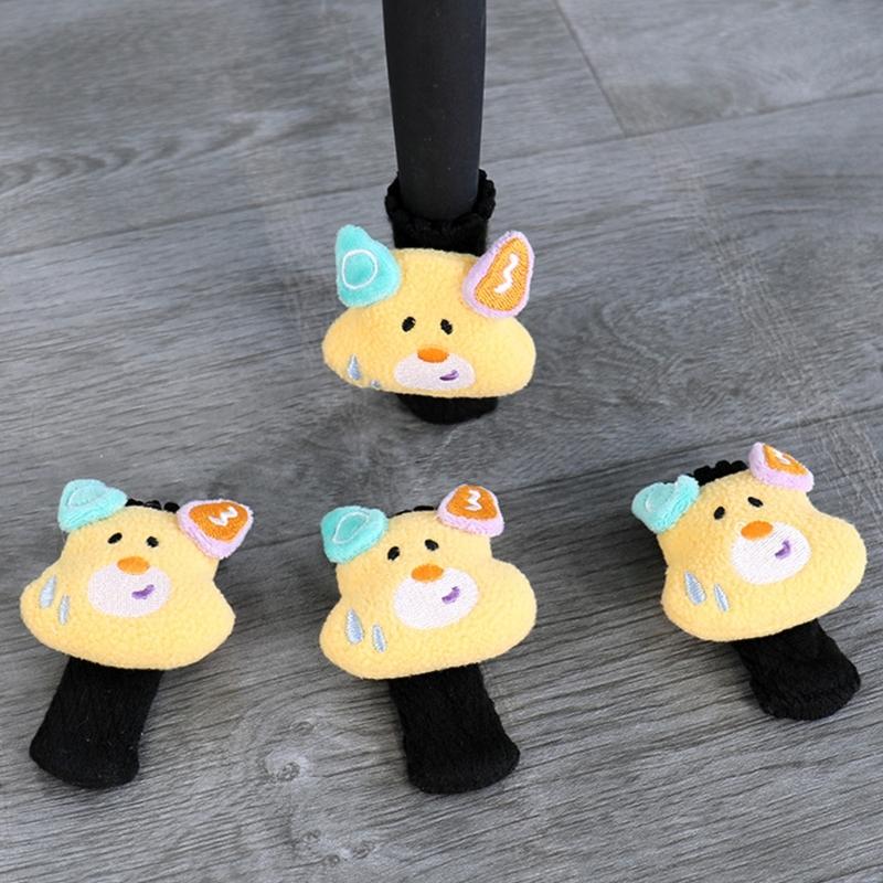 4Pcs High Elastics Chair Leg Caps Sturdy Anti Scratch Rubber Protectors Quiet Floor Guards 13 20mm Diameter Designs