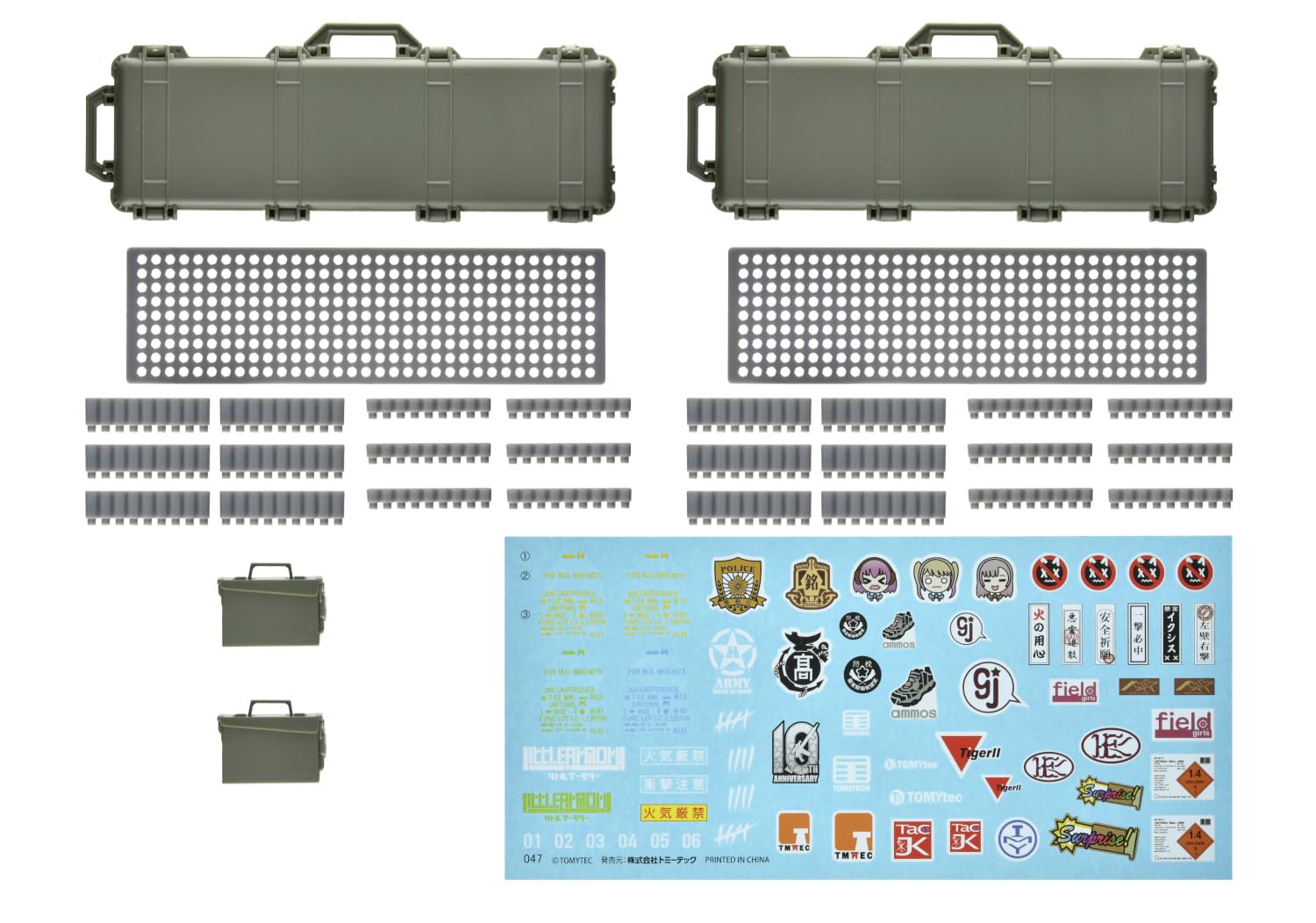 Tomytec Little Armory LD050 Военный Жесткий Кейс C2 Неокрашенный Сборочный Спицевой Набор 334262 1/12