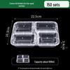 Disposable 4-Compartment Takeout Lunch Boxes