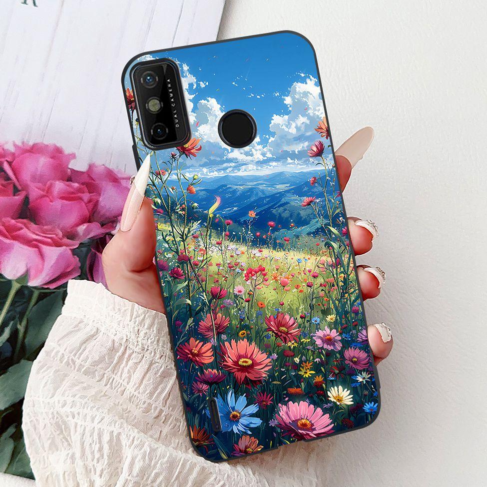 For Tecno Spark 6 Go KE5j KE5k Case For Tecno Spark Go 2020 KE5S Cover Silicone Cute Fashion Flowers Funny Painted Back Cover
