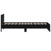 Bed Frame Black Oak Effect 75 x 190 cm Engineered Wood