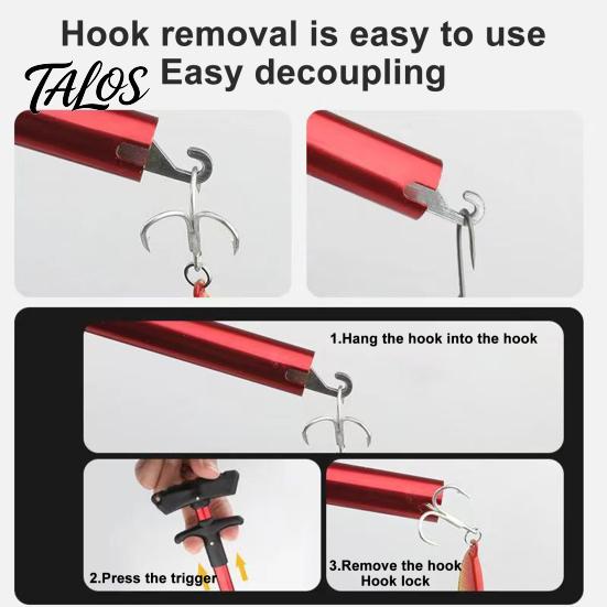 Rust-resistant Hook Removal Tool Aluminum Alloy Fish Remover T-shape Handle Fishhook Detacher Durable Puller Extractor Dehooker Separator Disconnect