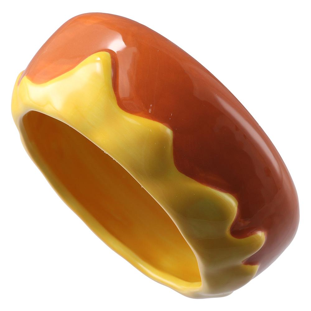 

Керамическая миска для корма для домашних животных с широким открытием, керамическая чаша с золотым шелковым медведем, приятная