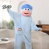 Cute Animal Onesie for Kids Funny Wearable Big Mouth Pajamas Kids, Adults, Cosplay Children Fleece Cozy Home Loungewear, Hooded Soft Plush One-Piece