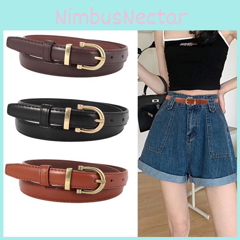 Leather Vintage Belt Women Versatile Decorative Waistband Casual Strap Jeans