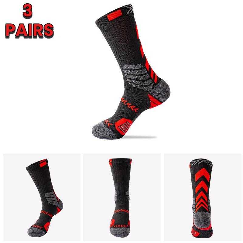 3 Paar Outdoor-Sportsocken für Damen und Herren, geeignet für Fitness, Wandern, Basketball, Fußball, Radfahren und Laufen