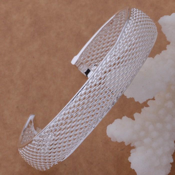 Versilbertes Armband S925 Silberarmband Hochzeitsarmband Koreanischer Stil beliebter Schmuck Silberschmuck kleine Tasche Rand Mesh-Armband