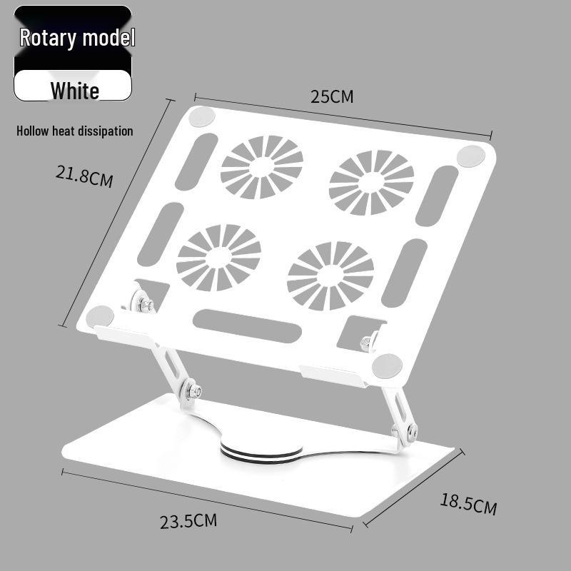 Foldable Adjustable Laptop Stand with Four Cooling Fans & Rotating Tablet Holder