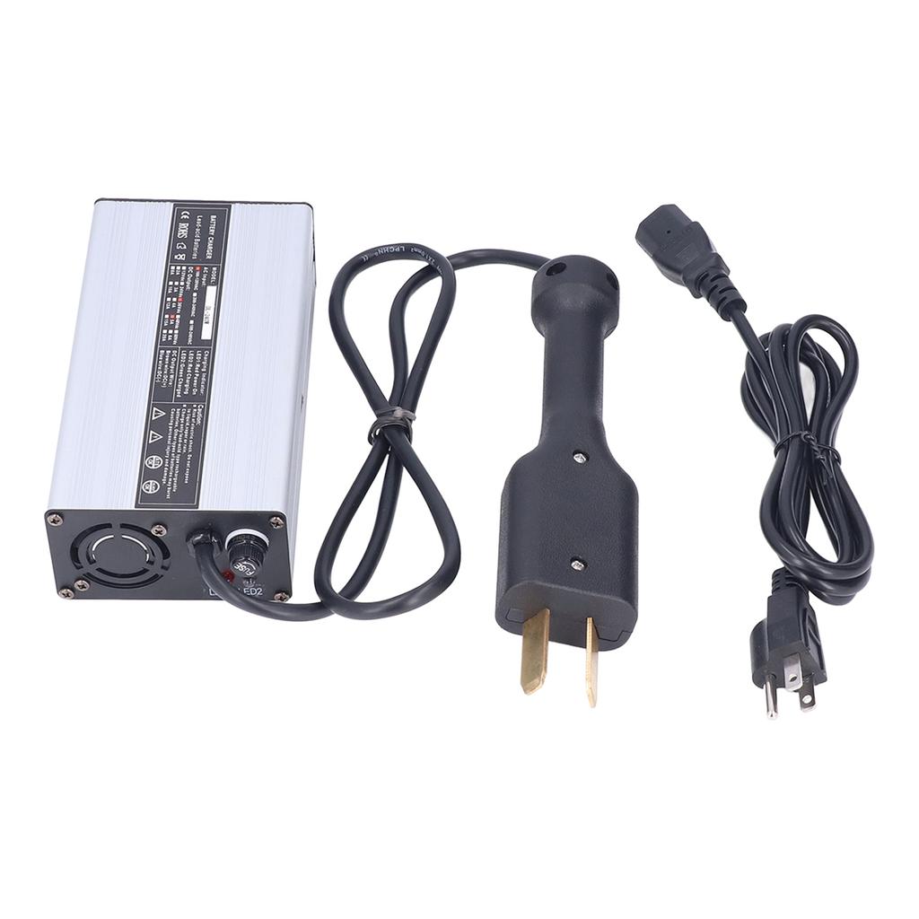 Club Car Battery Charger 36V 5A Octagonal Head   Silver Aluminium Replacement for EZGO