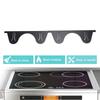 2 Pair Stainless Steel Stove Gap Covers Stove Gap Filler Range Trim Kit Stove Gap Guards Heat Resistant Adjustable Length 35-70cm Black