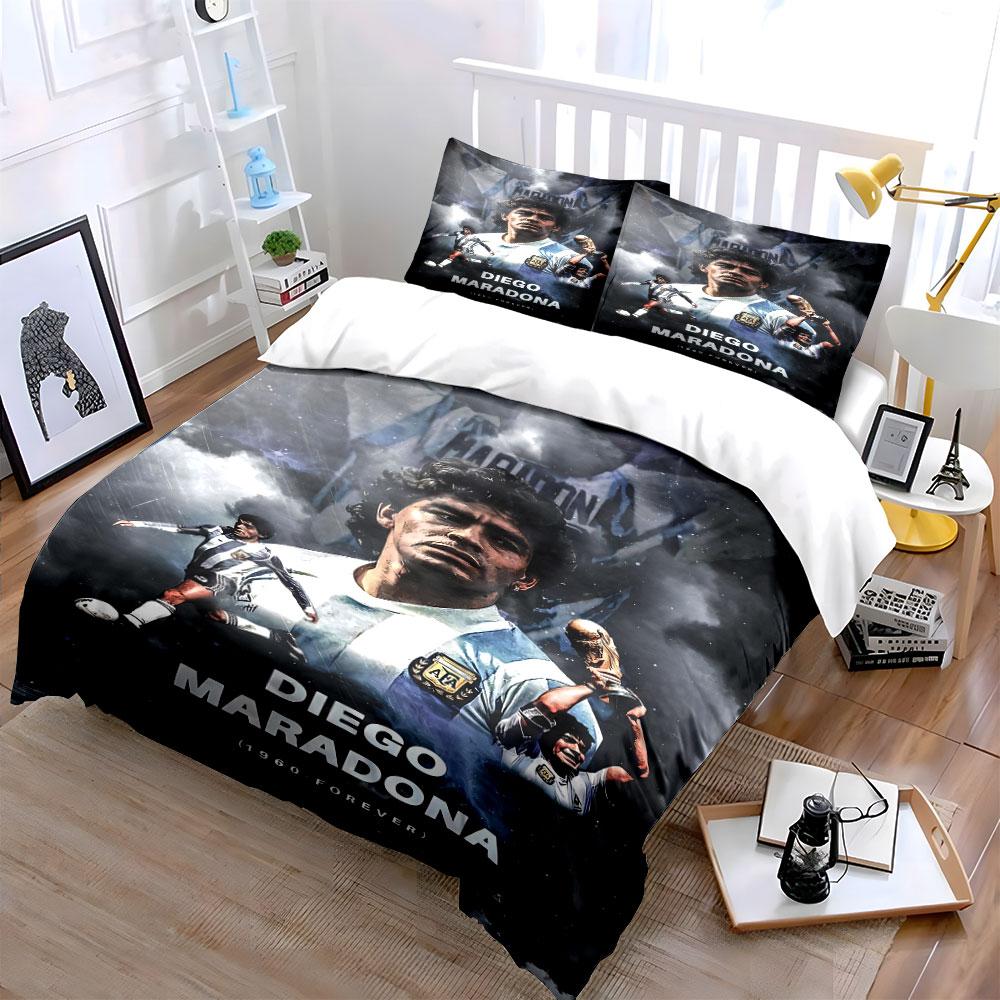 Sportsman Diego Maradona Imagery. Bedding Sets Duvet Cover Sets Duvet Covers Pillowcases(1 * Duvet Cover 2 * Pillowcases, Without Duvet Insert)