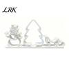 Unique Christmas Gift Ideas 3D Printed Tabletop Ornament, Snowman Tree Sleigh Figurine, Decor Minimalist Nordic Style Holiday for DIY Painting