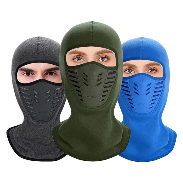 Buy Mens Winter Fleece Breathable With Mesh Mouth Full Face Mask Hat ...