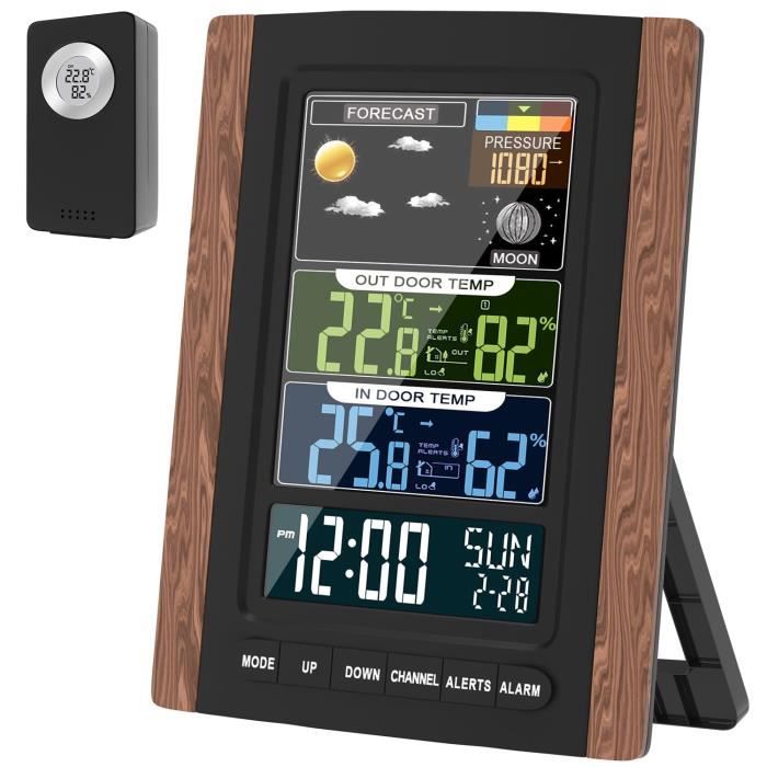 Station météo - grand écran lcd - sans fil - thermomètre hygromètre