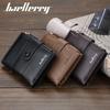Men's Short Wallet European American Youth Multi Card Buckle Large Capacity Zipper Coin Purse