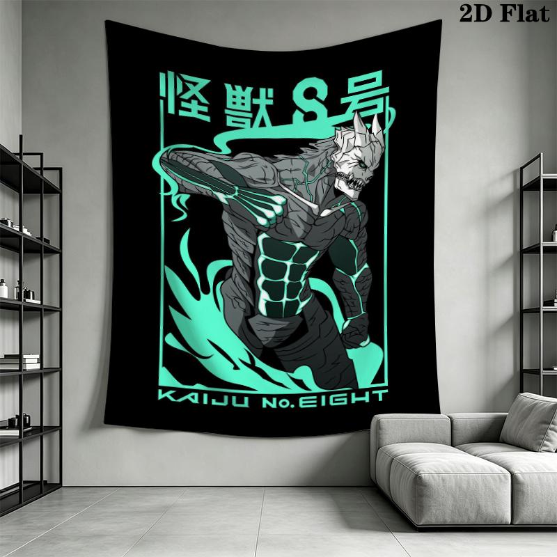 Kaiju No 8 Wall Tapestry Aesthetic Wall Hanging Printed Fabric Blanket Decorative Tapestries for Bedroom Living Room Home Decor