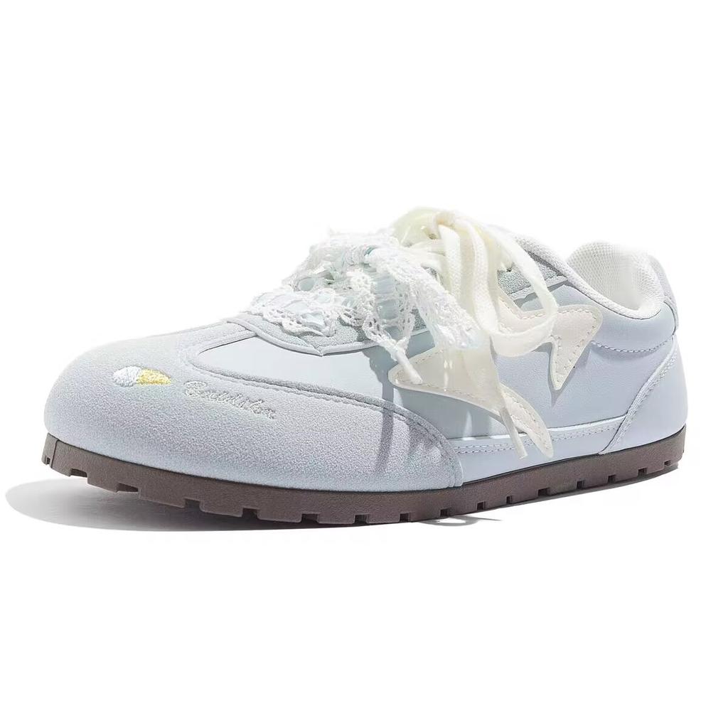 Little White Shoes Women's Summer Thin Sports Shoes Bread Shoes Board Shoes Women's 2025 New Thick-soled Niche Moral Training Women's Shoes