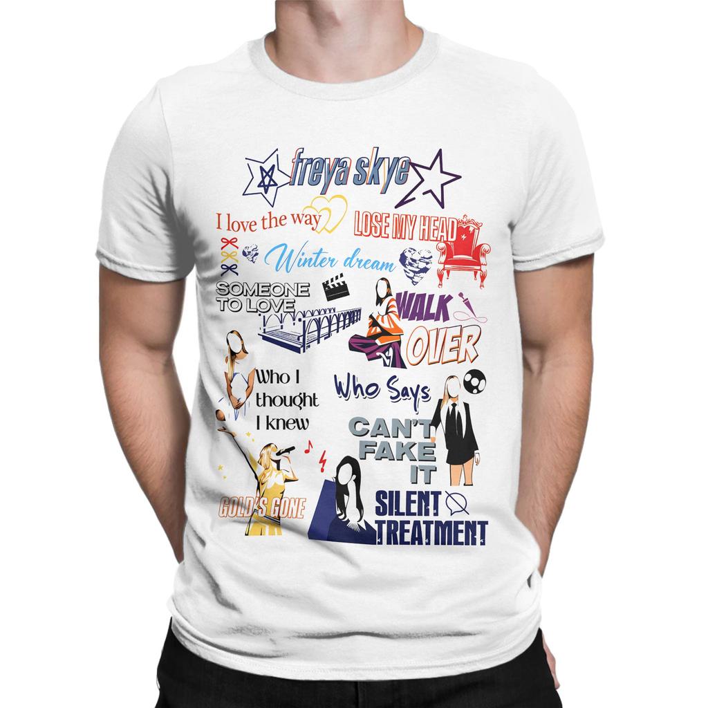 Harajuku TShirt Summer Freya Skye Trendy Cool T Shirts Cotton Tshirt for Mens Y2K Basic Design Short Sleeve Top Tees