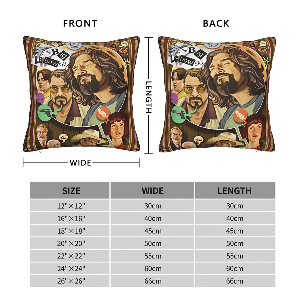 The Dude Big Lebowski (18) Pillowcases Novelty Pillow Case For Wedding Party Home Decor Graphic Pillow Cover
