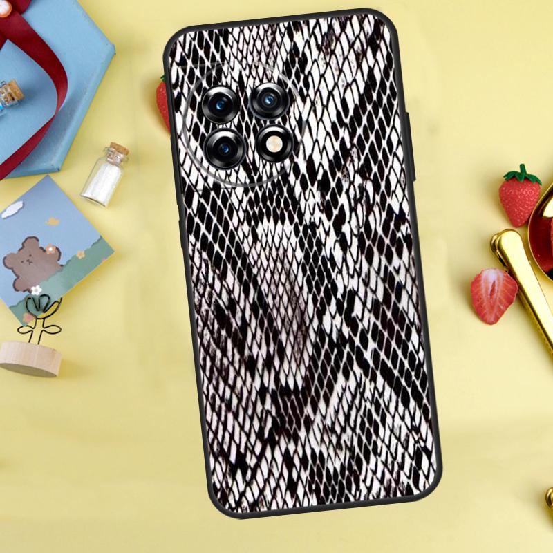 Snake Skin Cover For OnePlus 13R 13 12 12R 11 10 Pro 8T 10T OnePlus Nord 4 CE 2 3 Lite N30 N10 N20 Case