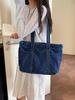 Women's Large Canvas Denim Tote - Lightweight and Versatile Shopping or Student Bag