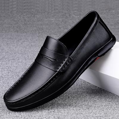 Leather Penny Loafers Men Casual Shoes Luxury Designer Dress Shoes Man Moccasins Vintage Slip On Flats Mens Driving Shoes 2025