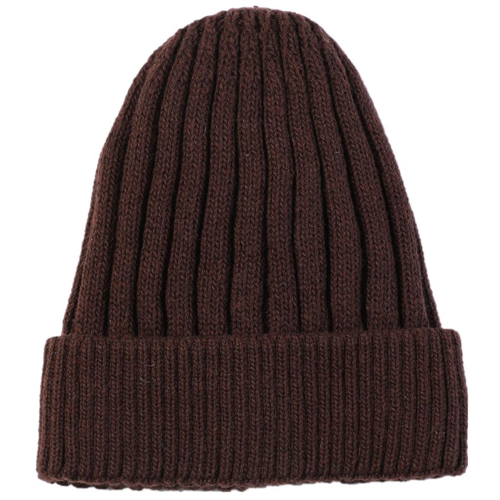 Fleece Thickened Straight Knitted Pullover Cap for Autumn and Winter Wool Thread Warm Cycling Ear Protection Cap
