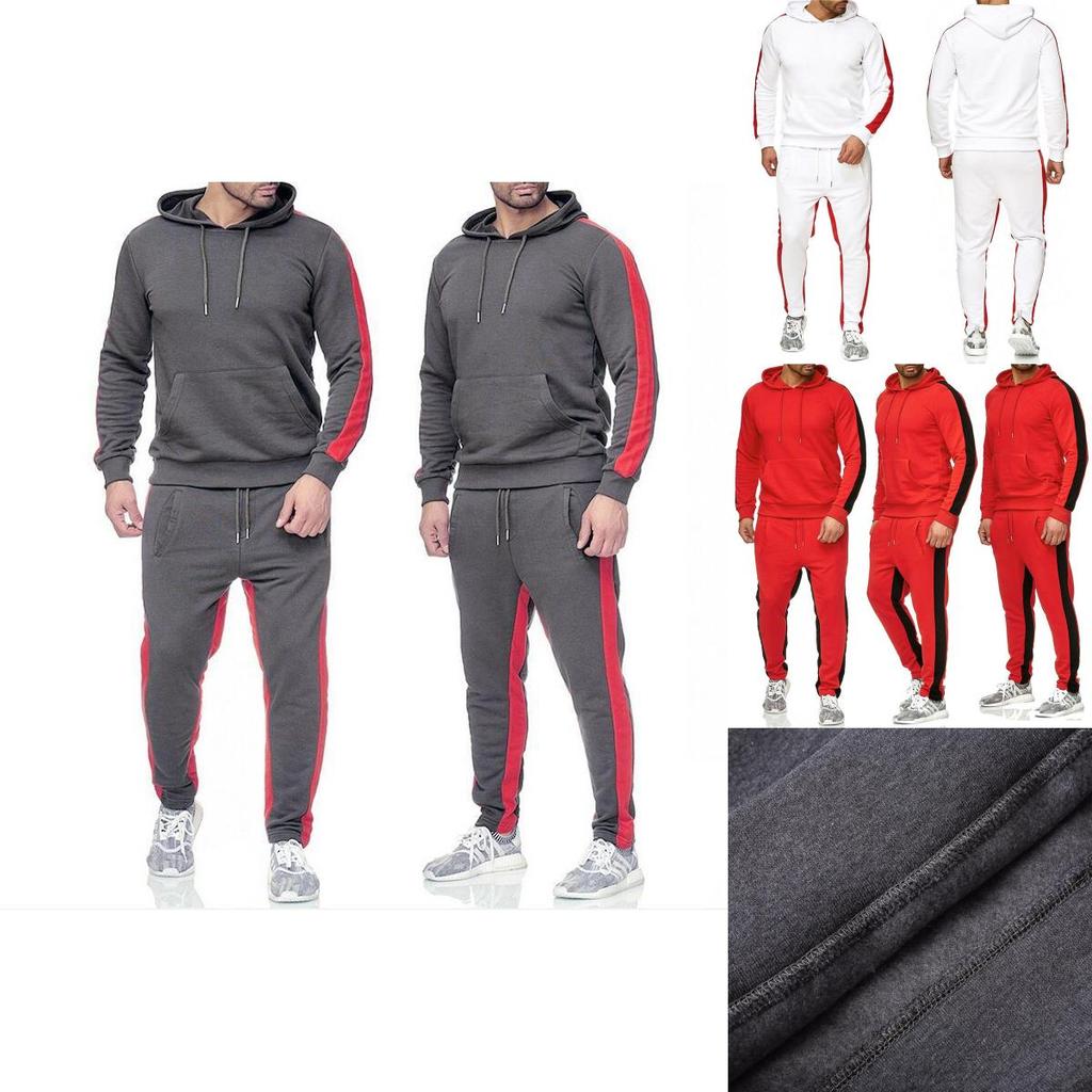 Comfortable Men's Jogging Suit Stylish Hoodie And Sweatpants Set For Activewear