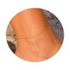 Semplice Collana con Lettera Impermeabile Placcata Oro 14K. Bracciale Compatto con 26 Lettere in Stile Femminile.