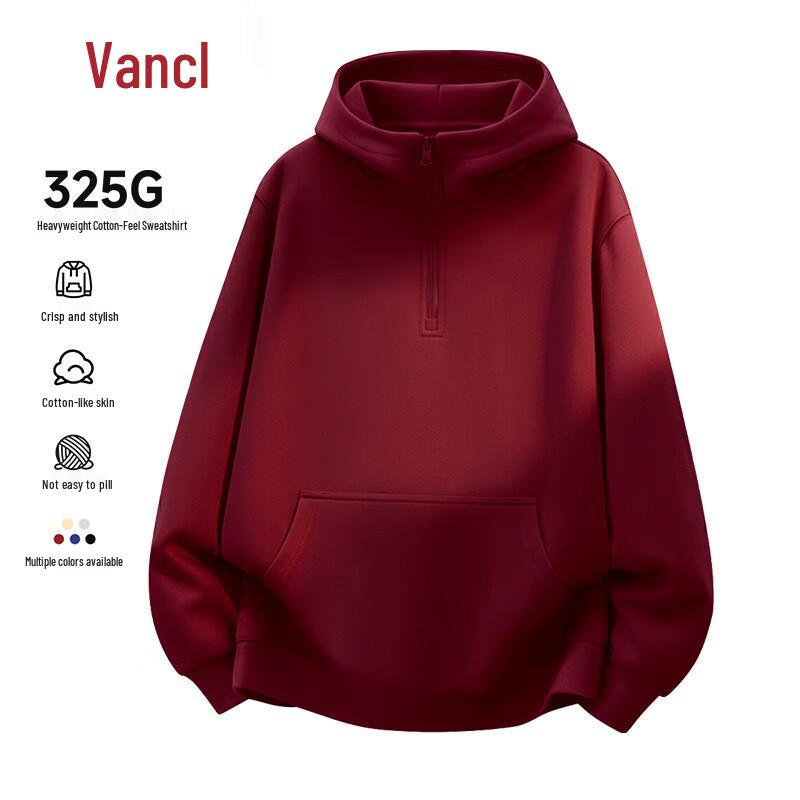 VANCL Men's Heavyweight Half-Zip Hooded Sweatshirt