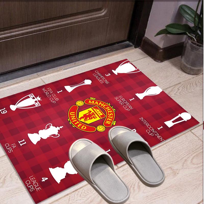 Tappeto con Fantasia Manchester United F.C., Tappetino da Interno/Esterno, per Picnic, Sala Giochi, Camera da Letto, Ufficio, Soggiorno, Tappeto Decorativo per la Casa, Regalo di Compleanno