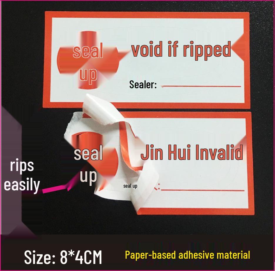 Tear-Resistant Anti-Tamper Warranty Seal & Anti-Theft Fragile Label Sticker