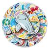 100-Piece Ocean Cartoon Sticker Set for Laptop, Suitcase, Car, or Guitar - Waterproof and Decorative