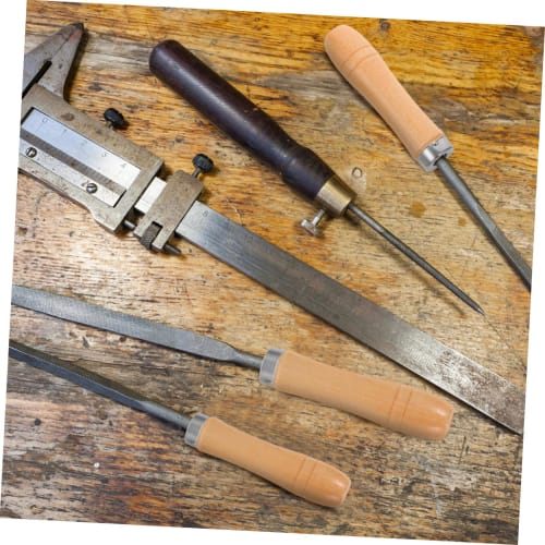 HOMSFOU 10 Pieces Wooden File Handles, Portable File Handles, Ergonomic File Handles, Durable File Grip, Crafts, Replacement File Handles, Multi-Purpo