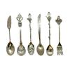 Pack Of 6 Elegant Vintage Dessert Coffee Spoons Crystal Zincs Alloy Carving Stirring Utensils For Home Teas Parties