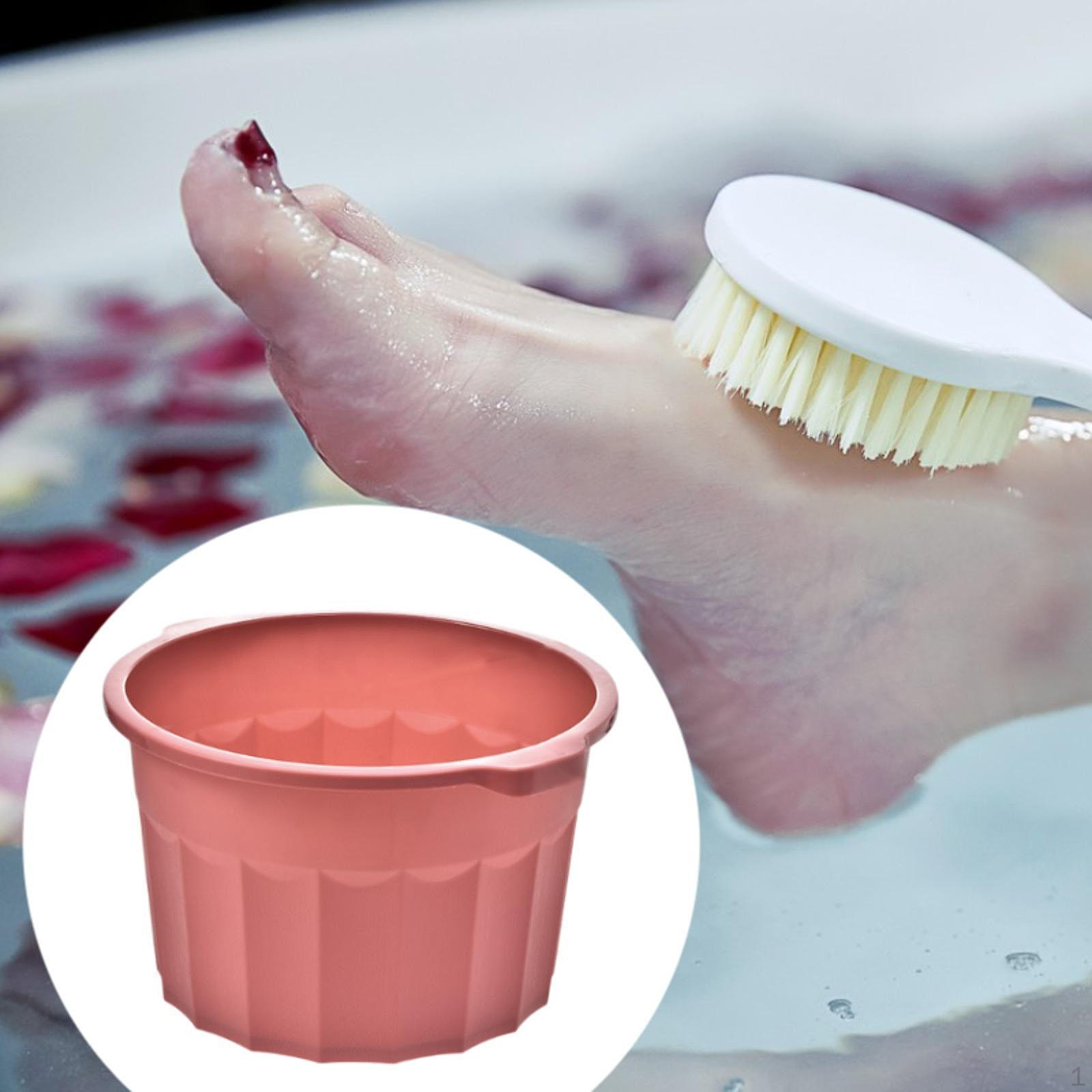 

Massage Foot Bath Basin Washing Bucket Bathroom Sauna,Portable,Lightweight,Footbath червоний