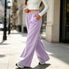 Women's High Waisted Wide Leg Loose Fit Lined Pants for Running Casual Wear