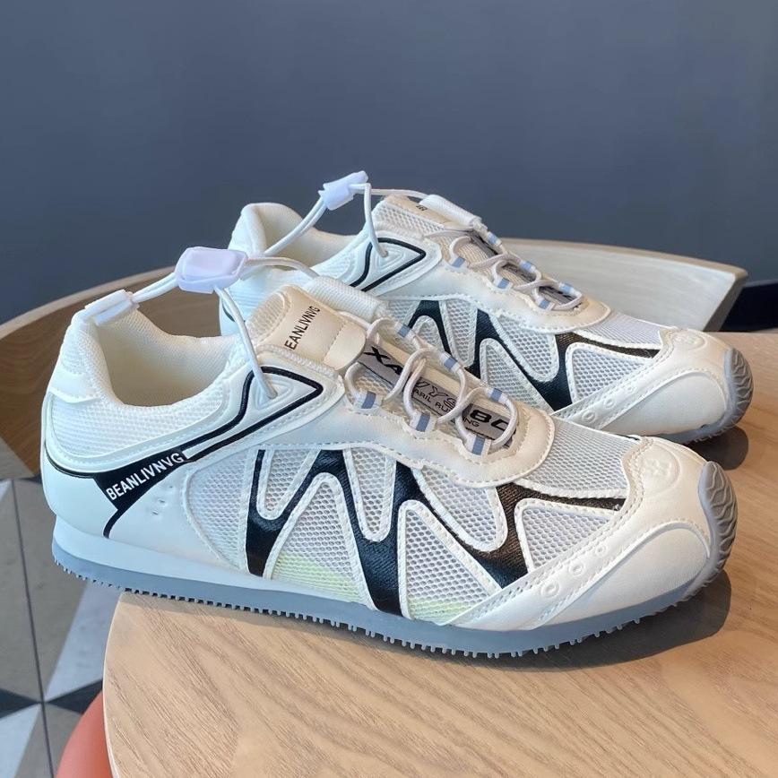 Leather Single Mesh Hollow Non-slip Bottom Hiking Shoes Women's Hiking Shoes 2025 Summer New Casual Outdoor Jogging Shoes Fashion