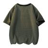 Retro Striped T-shirt Men's Summer Loose V-neck Half-sleeved T-shirt Men's Top