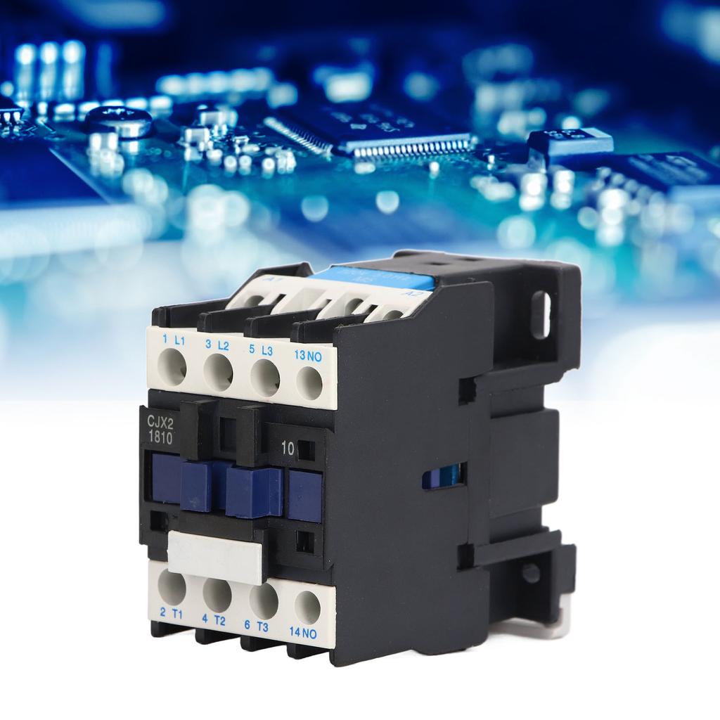 220V 18A AC Contactor Normally Open Electric Contactor Silver Alloy Contact M5 Screw CJX2‑1810