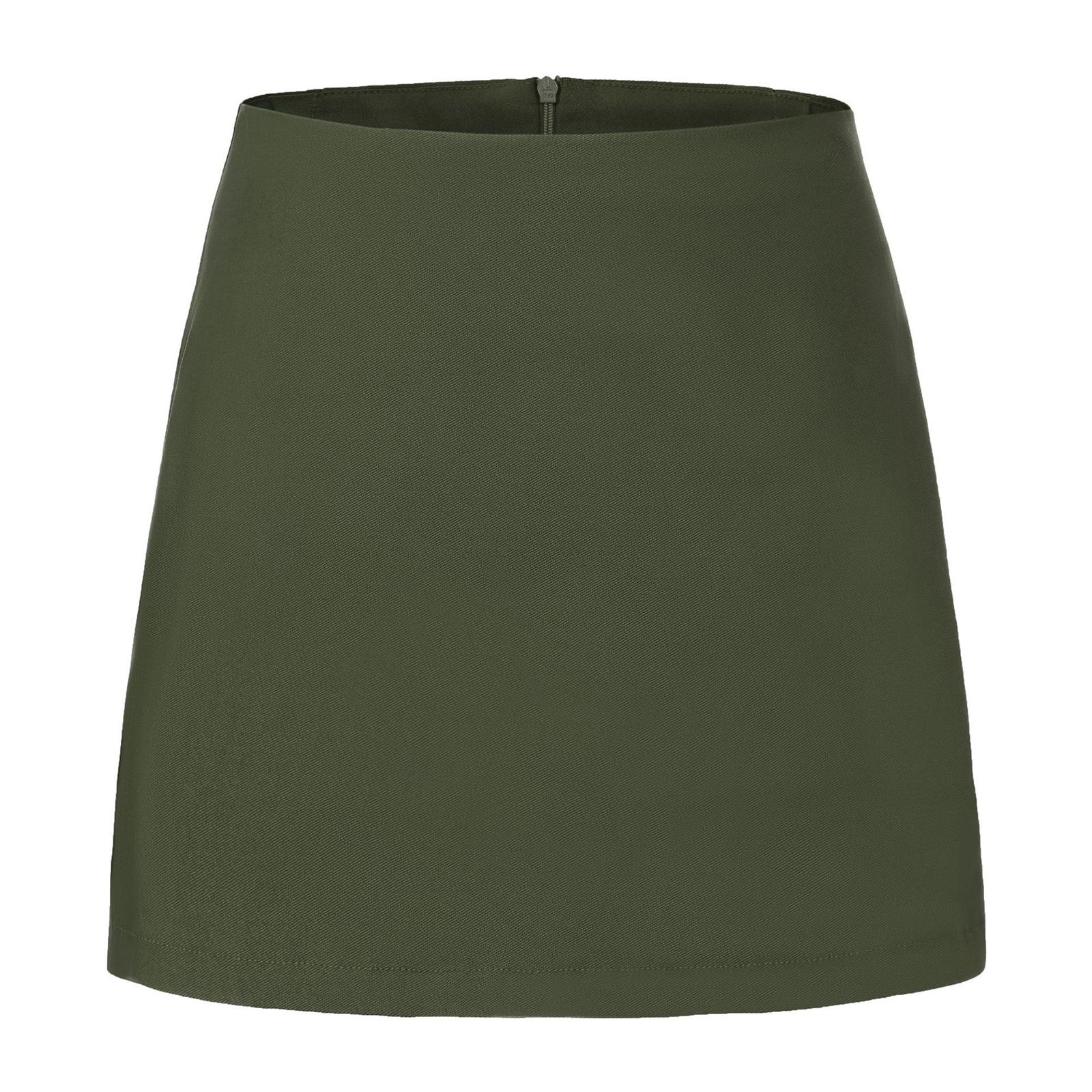 

Women s Fashion Color Hem With Split Zipper Half Length Skirt And Pants Lined With Suit Skirt XL
