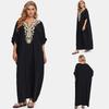 Embroidered Loose Women's Long Dress, Beach Dress, Sun Protection Cover Shirt