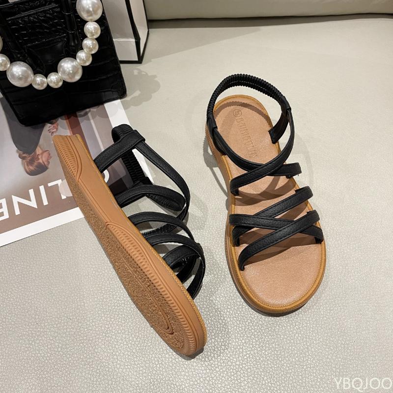 

Women s flat bottomed elastic band soft soled summer sandals for comfort leisure flat bottomed non slip sandals for women 37
