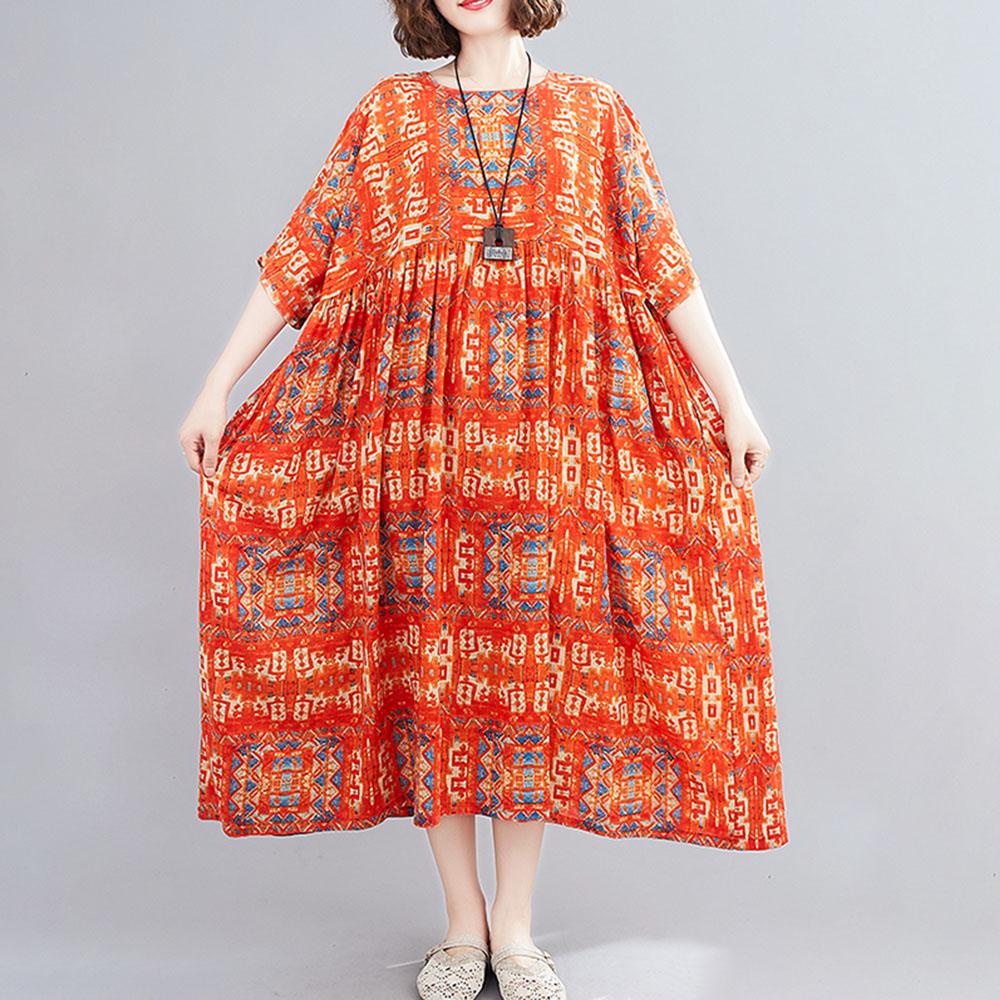 

Новое модное женское хлопково-льняное платье с воротником с короткими рукавами и карманами с цветочным принтом, плиссированный подол, плюс