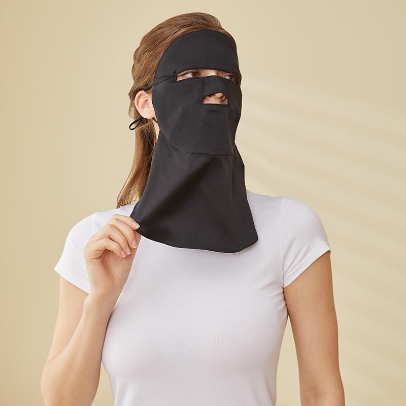 Yu Yue 2025 Women's Silk UV Protection Face Mask with Breathable Neck Shield.