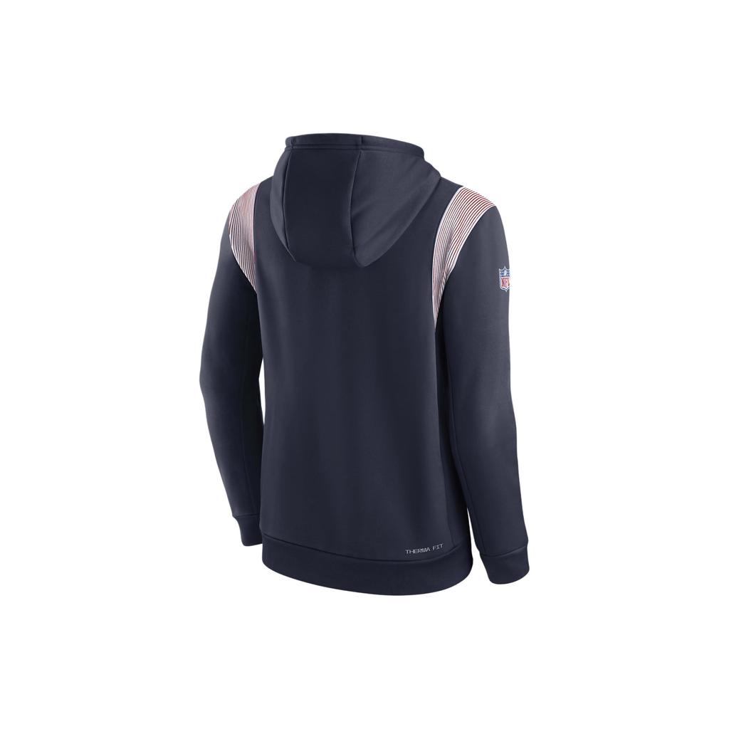 Nike Therma Athletic Stack Letter Print Breathable Casual Hoodie Long Sleeve Sweatshirt Men Hoodies Navy-Blue NS49035L8K-5N9