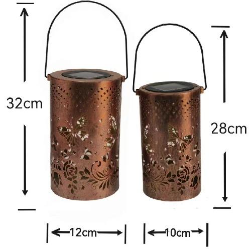 New Type of Solar Butterfly Lamp, Iron Hollow Lantern, Outdoor Waterproof Courtyard Decoration, Solar Projection Lamp